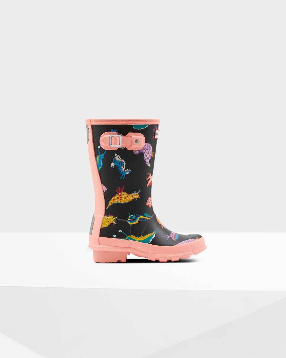 Botas De Agua Niños - Hunter Original Big Sea Monster Print Rosas - IOBMEH-679 - Rosas